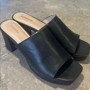 Black Women's Slide Heels